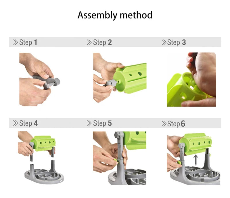 "Rolling adjustable puzzle slow food bowl for pets"