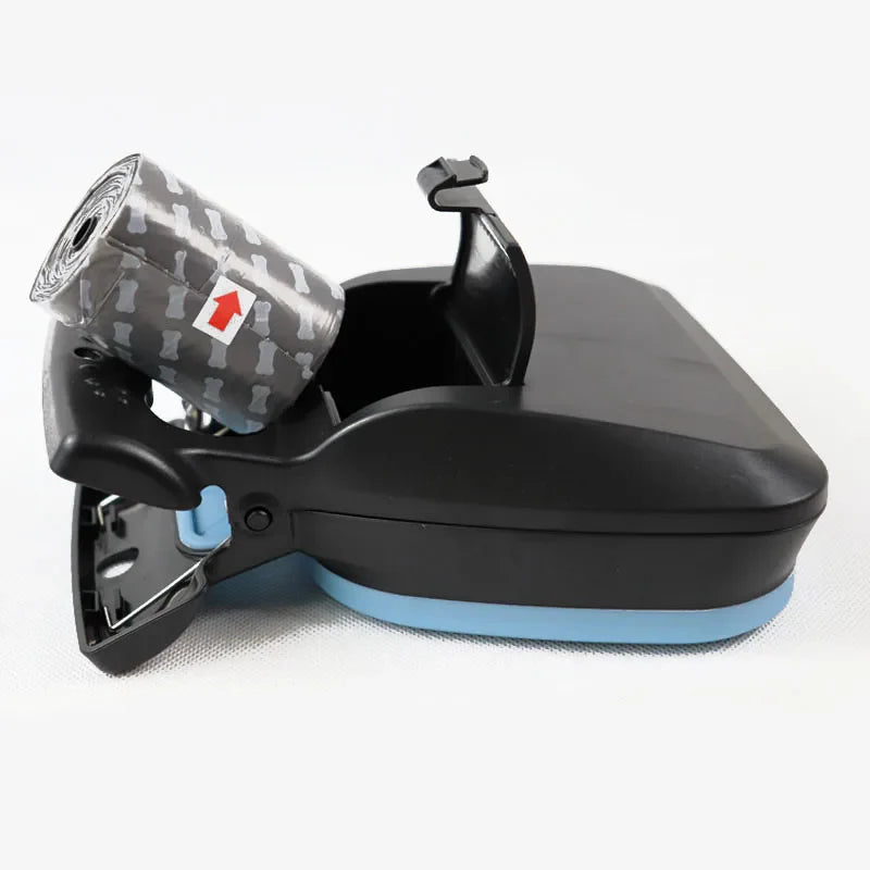 "Foldable dog pooper scooper with decomposable waste bags"