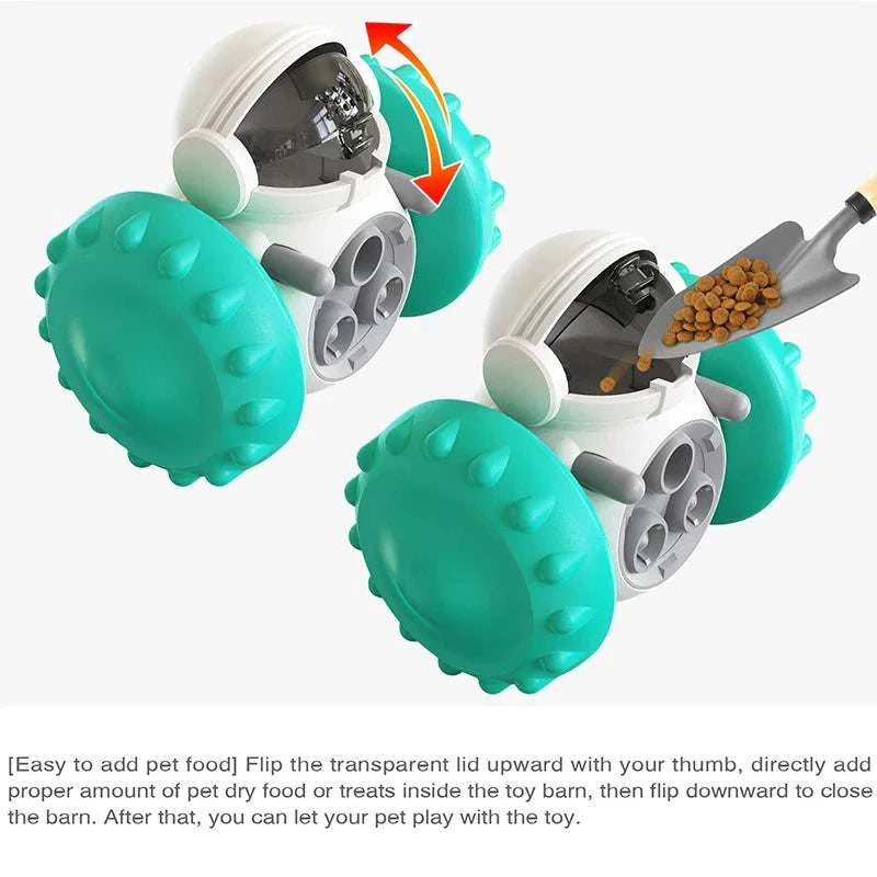 Interactive dog treat leaking puzzle toy with slow feeder design, promotes mental stimulation and healthy eating.