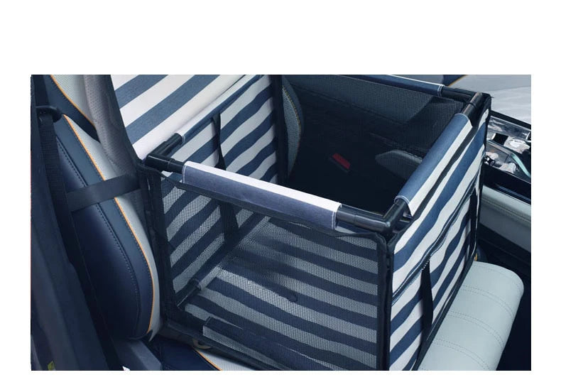 Waterproof dog car seat cover with hammock and basket design, ideal for small and medium pets, protecting seats from dirt and spills.