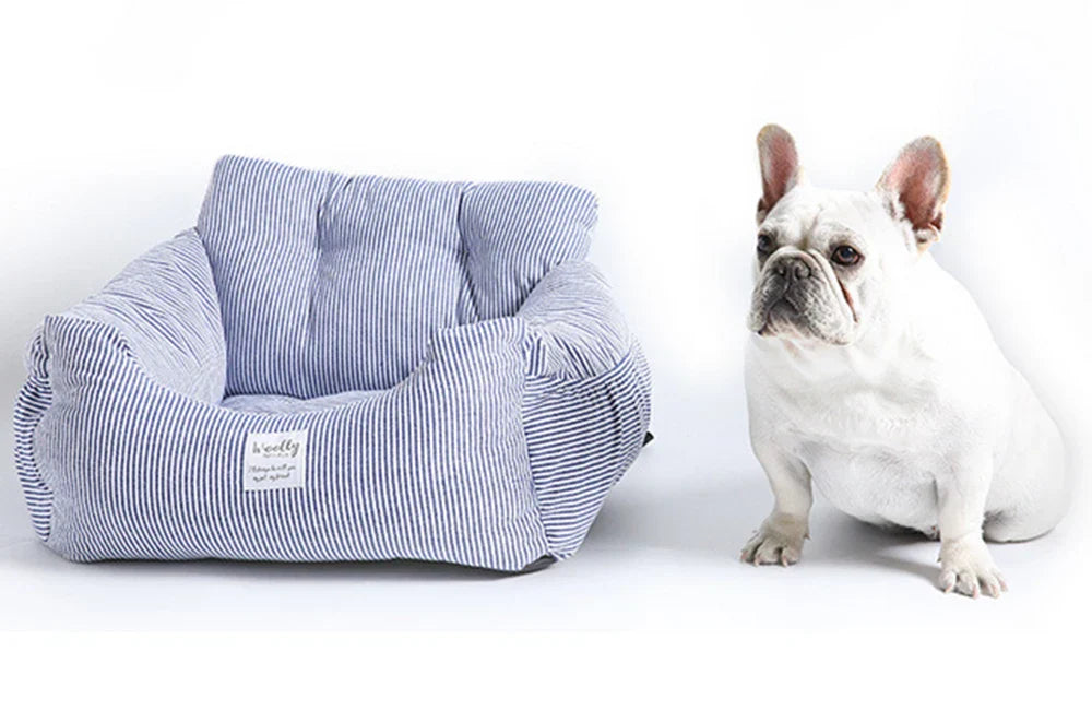 "Dog car seat bed sofa with water-resistant cover, ideal for small and medium dogs"