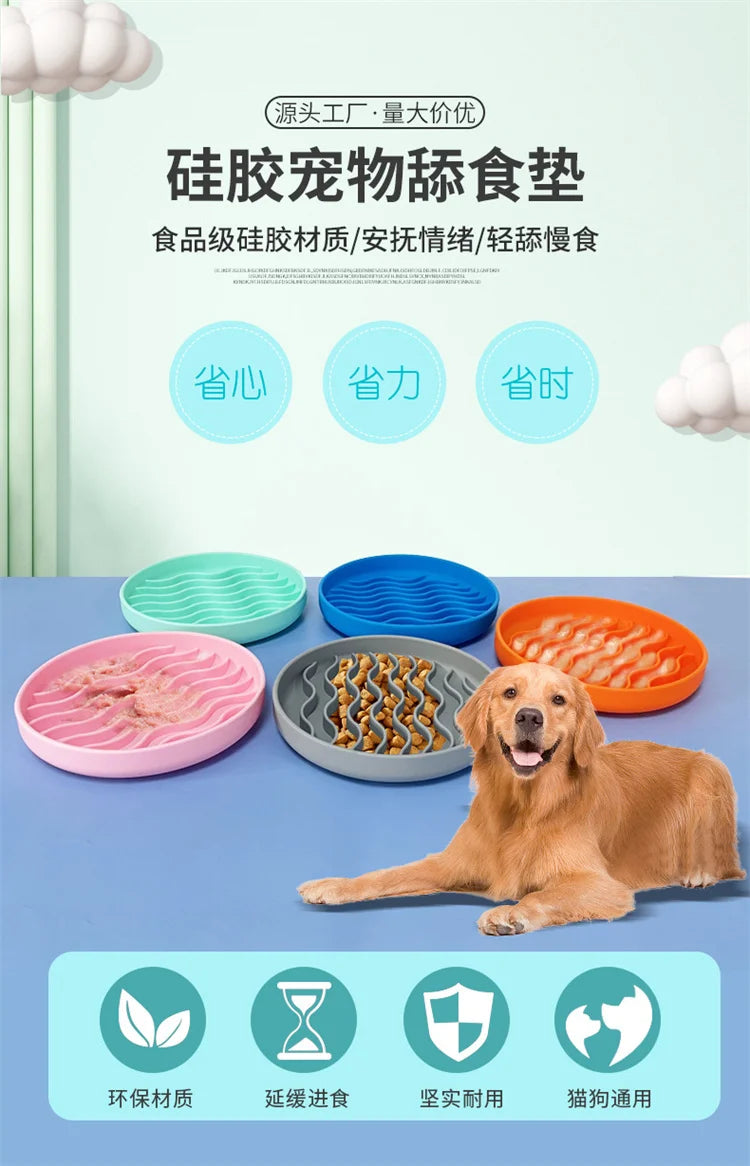 "Slow feeder anti-knockover and anti-slip food bowl for cats and puppies"
