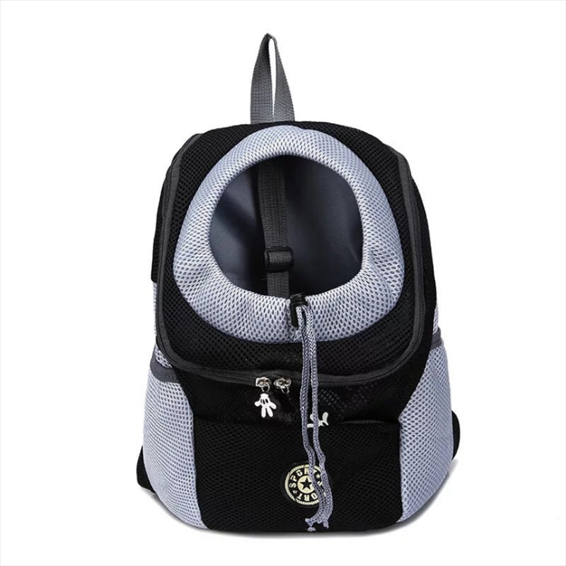  dog carrier Double shoulder pet carrier backpack with breathable mesh and front-facing design, ideal for comfortable travel with small dogs and pets.